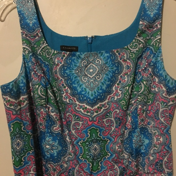 Talbots Turquoise Floral Size 6 Women Dress - Picture 8 of 8